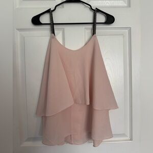 Elegant Pink Layered Women's Top